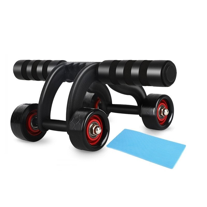 Fitness Abdominal Wheel AB Roller with Mat Abdominal Muscle Trainer for Fitness Exercise Health and Fitness Home Gym Equipment