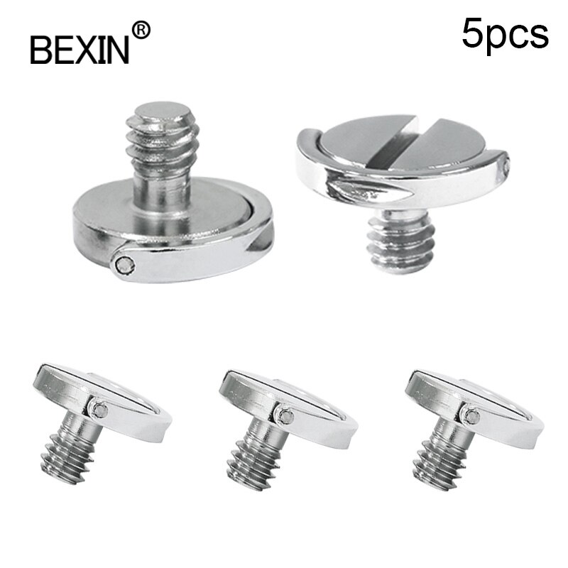 BEXIN 1/4 Inch folding D-ring Camera Schroef Adapter mount schroef voor Statief Ball Head Quick Release Plaat statief accessoires