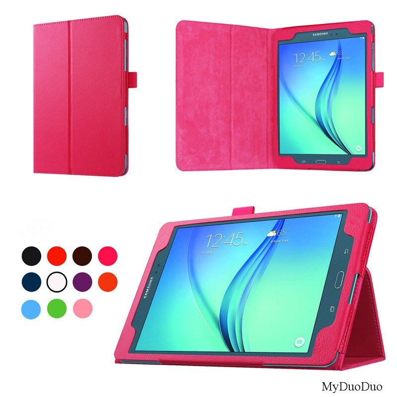 Funda para tableta para Samsung Galaxy Tab A T550 T555 SM-T550 9,7 "funda protectora de cuero de PU con soporte y lápiz óptico