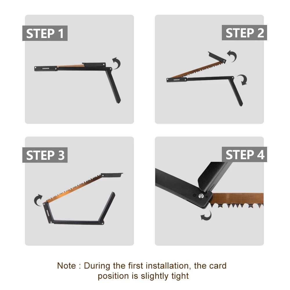 Sierra plegable para exteriores, hoja de sierra para metales de manganeso portátil de 32cm con almacenamiento, herramientas plegables para registro al aire libre para ramas de madera