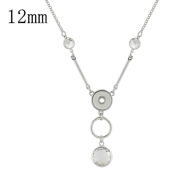 Collana con bottone a pressione 12mm gioielli fai da te KD3214: KS1216-S