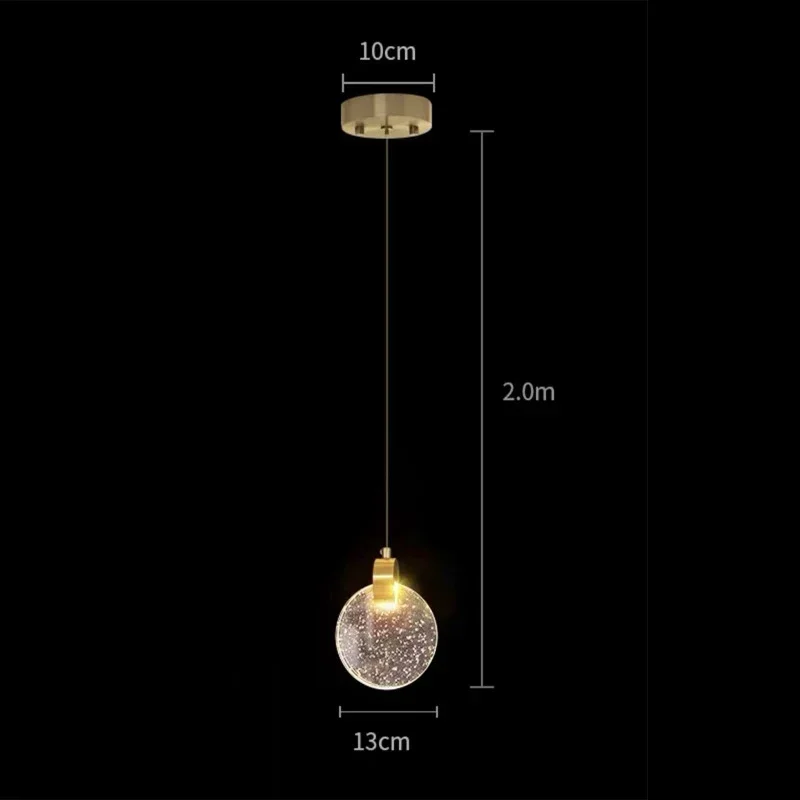 Goutte d'eau plafond lustre bulle cristal suspension lampe salle à manger décor chambre lampe Bar café Led lumières maison suspension: 21-30W / Violet