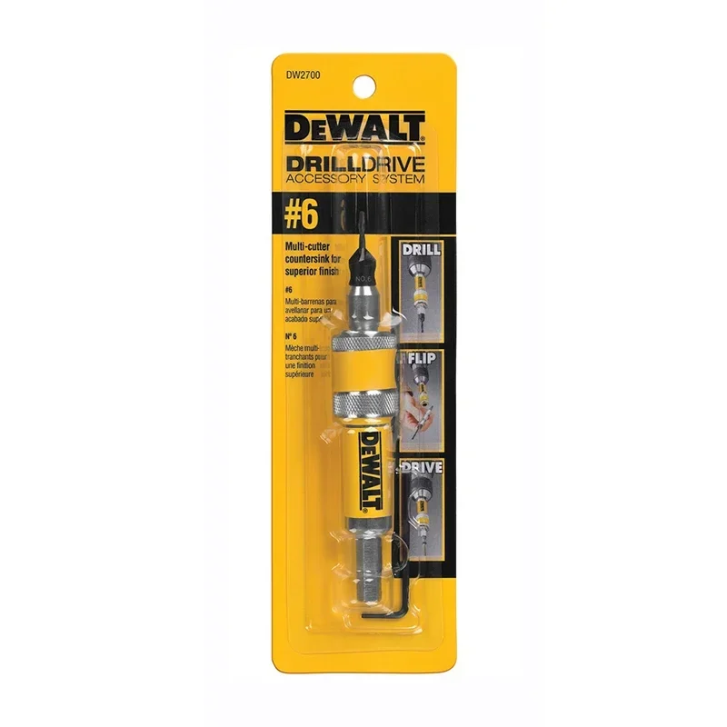 DEWALT DW2700 DW2701 DW2702 wiertło z odwróconą jednostką #6 #8 #10 2 w 1 wiertło do drewna 6mm 8mm 10mm akcesoria: Czerwony