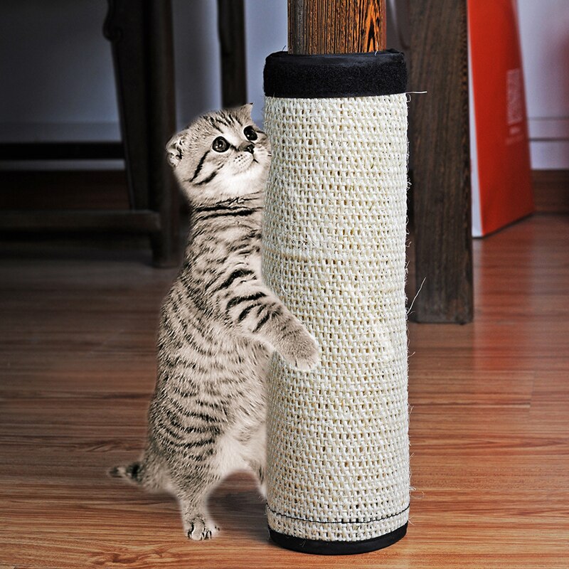 1 stk naturlig giftfri sisal hamp kat skrabe post beskytte møbler slibekloer kat skraber legetøj kat forsyninger