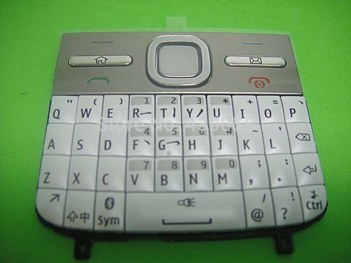 Blanco/negro Ymitn carcasa funda teclado botones de teclado para Nokia e5 e500 e5-00,