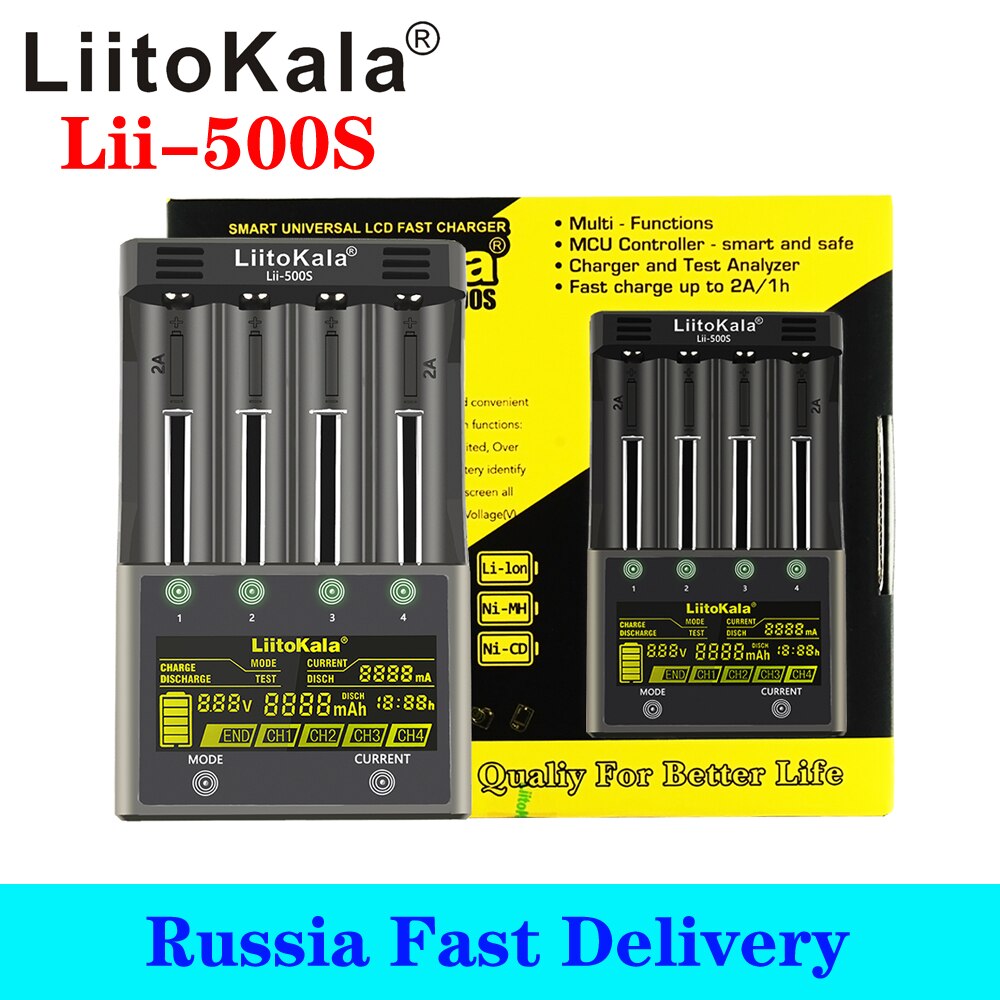 Liitokala Lii-500 Lii-500S Lii-600 Lcd 3.7V 1.2V 18650 26650 16340 14500 10440 18500 Batterij Lader: Lii-500S