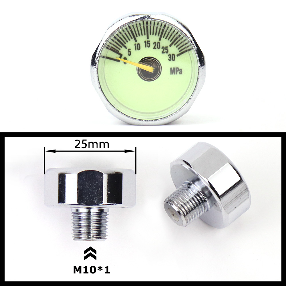 Manómetro Manómetro Mini Micro Manómetro Aire | Rosca 1/8BSP(G1/8) 1/8NPT M10 M8 | 30PSI 300PSI 5000PSI 6000PSI 350BAR: Transparente
