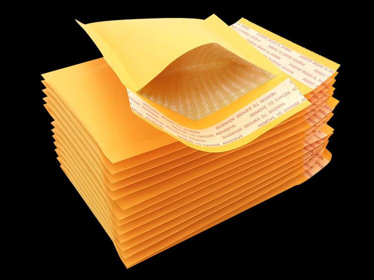 Gele Zak Schuim Envelop Foam Folie Kantoor Verpakking Envelop Vochtwerende Trillingen Tas, Buitenste Kraftpapier Binnenste Laag Schuim