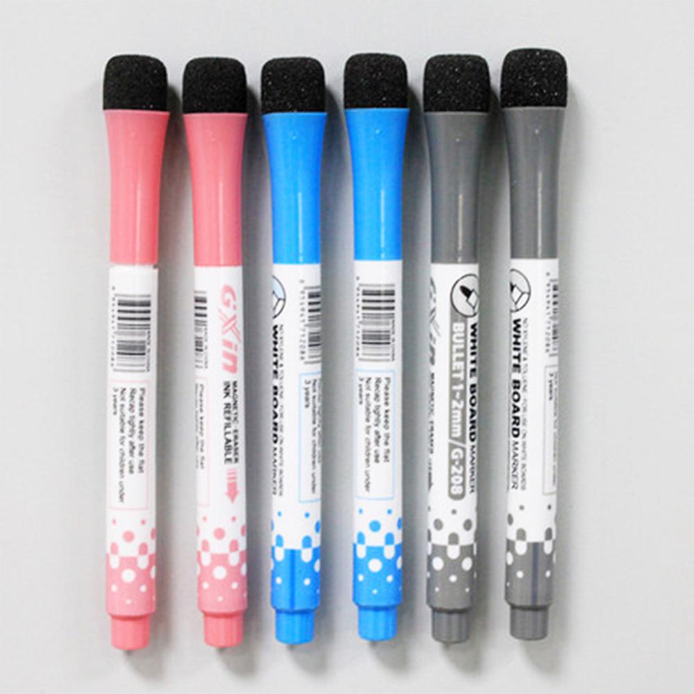 Veeg Marker Pen Niet Giftig Draagbare Leuke Whiteboard Pen Met Gum Kantoor Schoolbenodigdheden