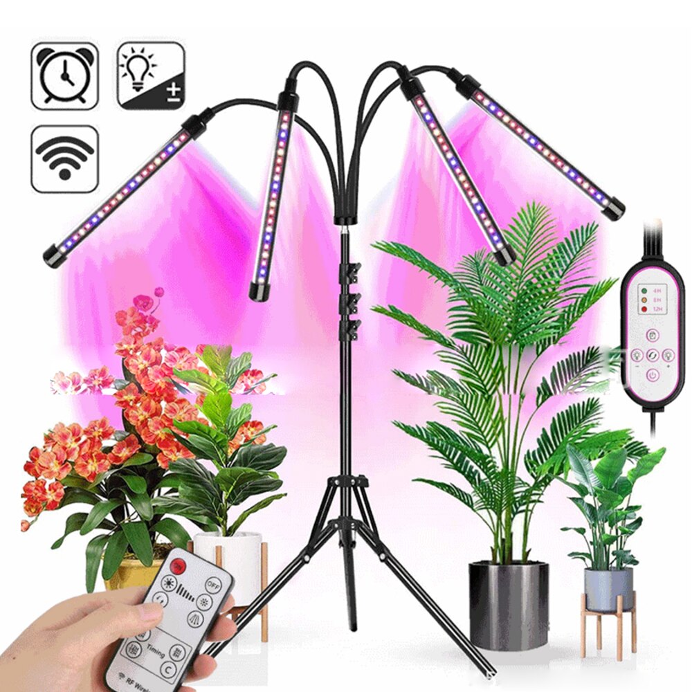 Full Spectrum Phyto Lamp 80 Leds Grow Lights with Tripod Plant Light For Indoor Vegetable Flower Seedling