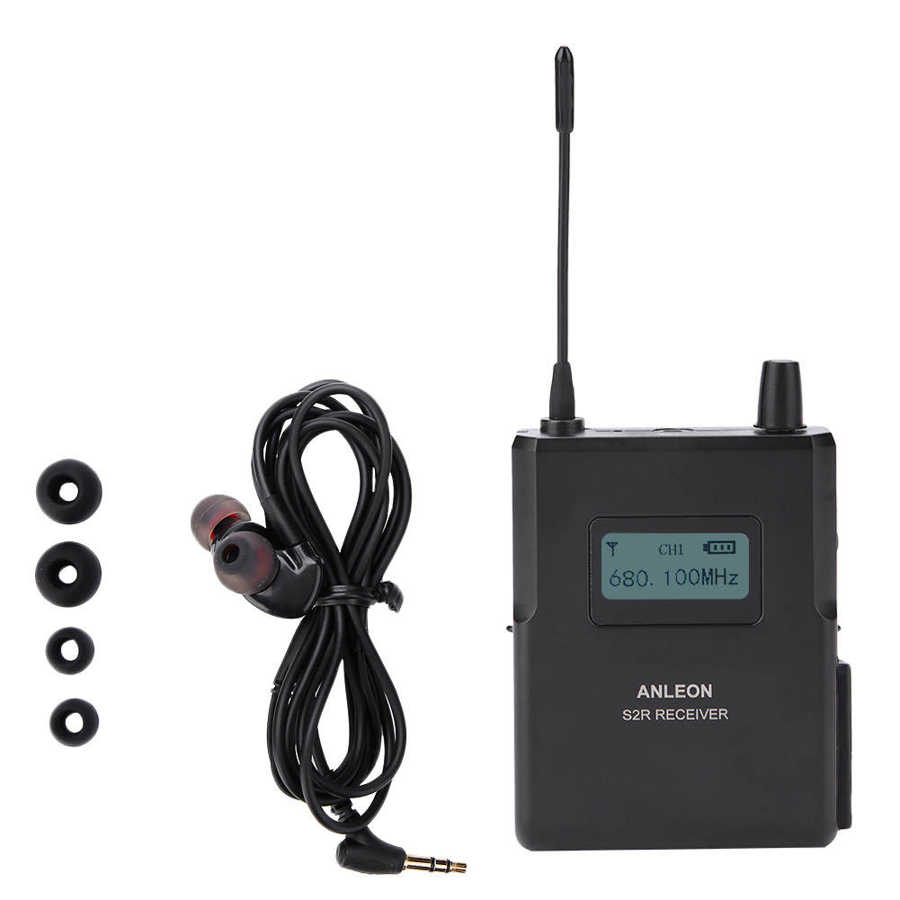 Para ANLEON S2-R antena de alta sensibilidad Monitor de etapa inalámbrica 670-680MHz receptores de sonido claro Monitor de escenario con auriculares: 561-568Mhz