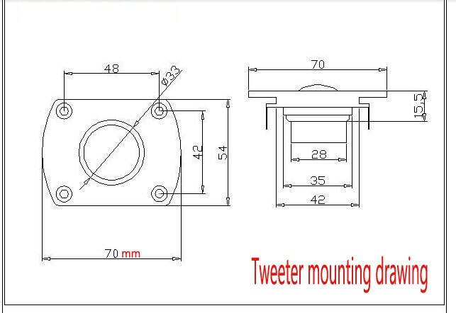 HIFI home theater 3 inch Tweeter Speaker, DIY Hi end karaok MUSIC Speakers super Silk Dome tweeters