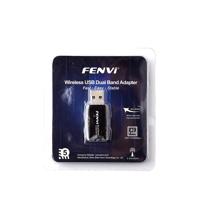 Adaptador wi-fi, sem fio, 1300mbps, usb, 2.4 ghz, 5ghz, dongle dual band 802.11n/g/b/ac, mini receptor para laptop