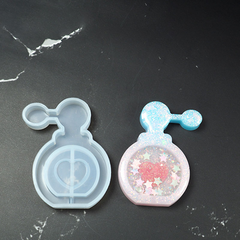 1pcs Shaker Molds Quicksand Epoxy Popsicle Resin Molds Silicone Mold Star Bear Key Chain Charm Craft Pendant Tools: 7