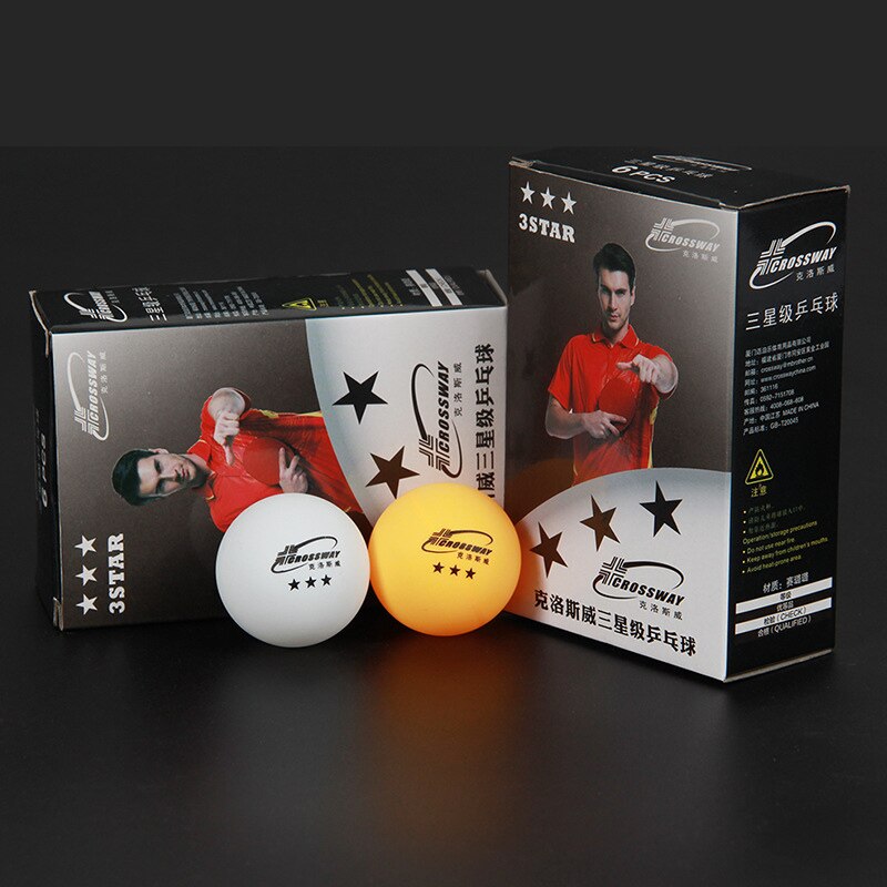 6 teile/paket 3-Stern 40mm 2,7g Tischtennis Bälle Klingeln pong Ball Weiß Orange Tischtennis Ball Amateur erweiterte Ausbildung Ball