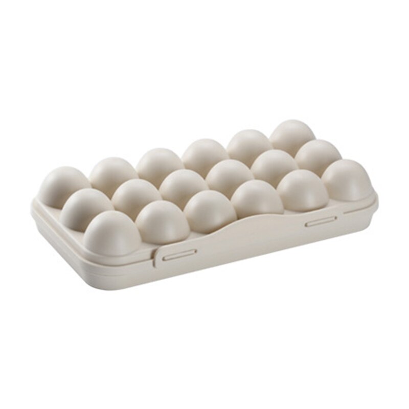 Household Kitchen Fresh-keeping Egg Storage Tray Eggs Dispenser Egg Storage Box with Lid Buckle Type