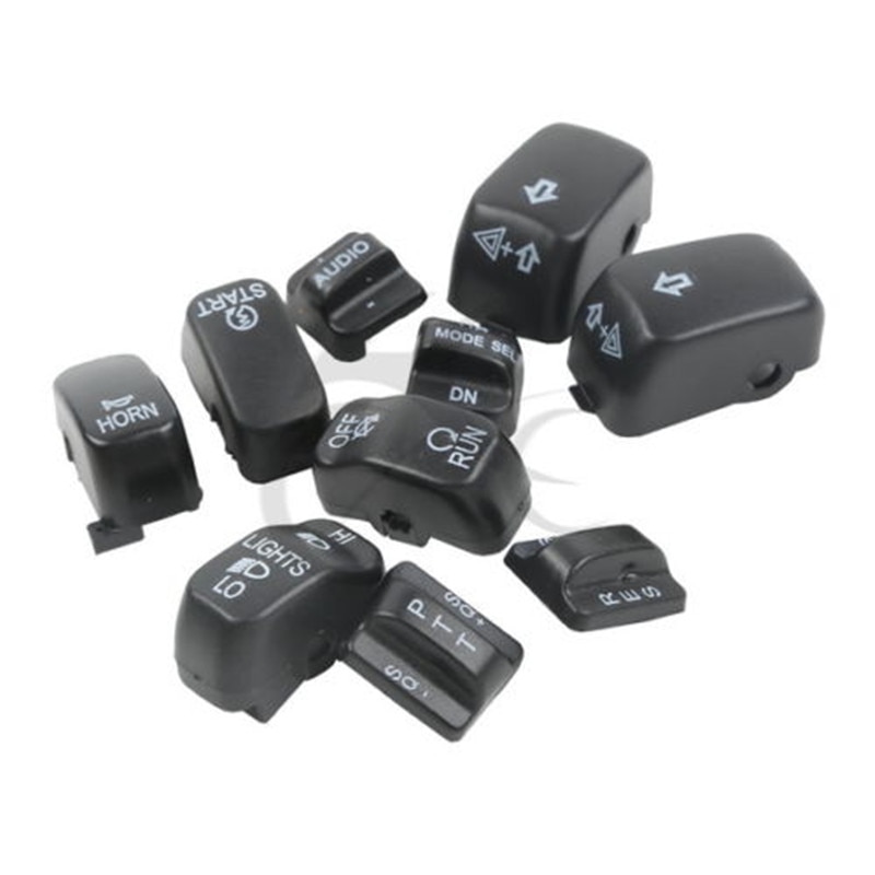 Hand Control Switch Housing Buttons Caps For Harley Touring Electra Glide 96-13 SOFTAIL DYNA FLHT FLHX Dyna Motorcycle