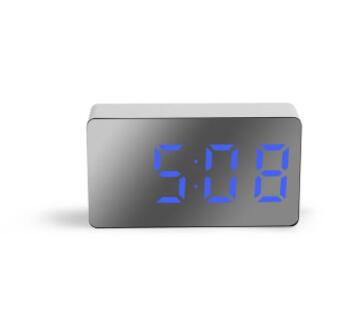 Horloge murale électronique, calendrier perpétuel numérique LED, support de calendrier perpétuel intelligent: Bleu