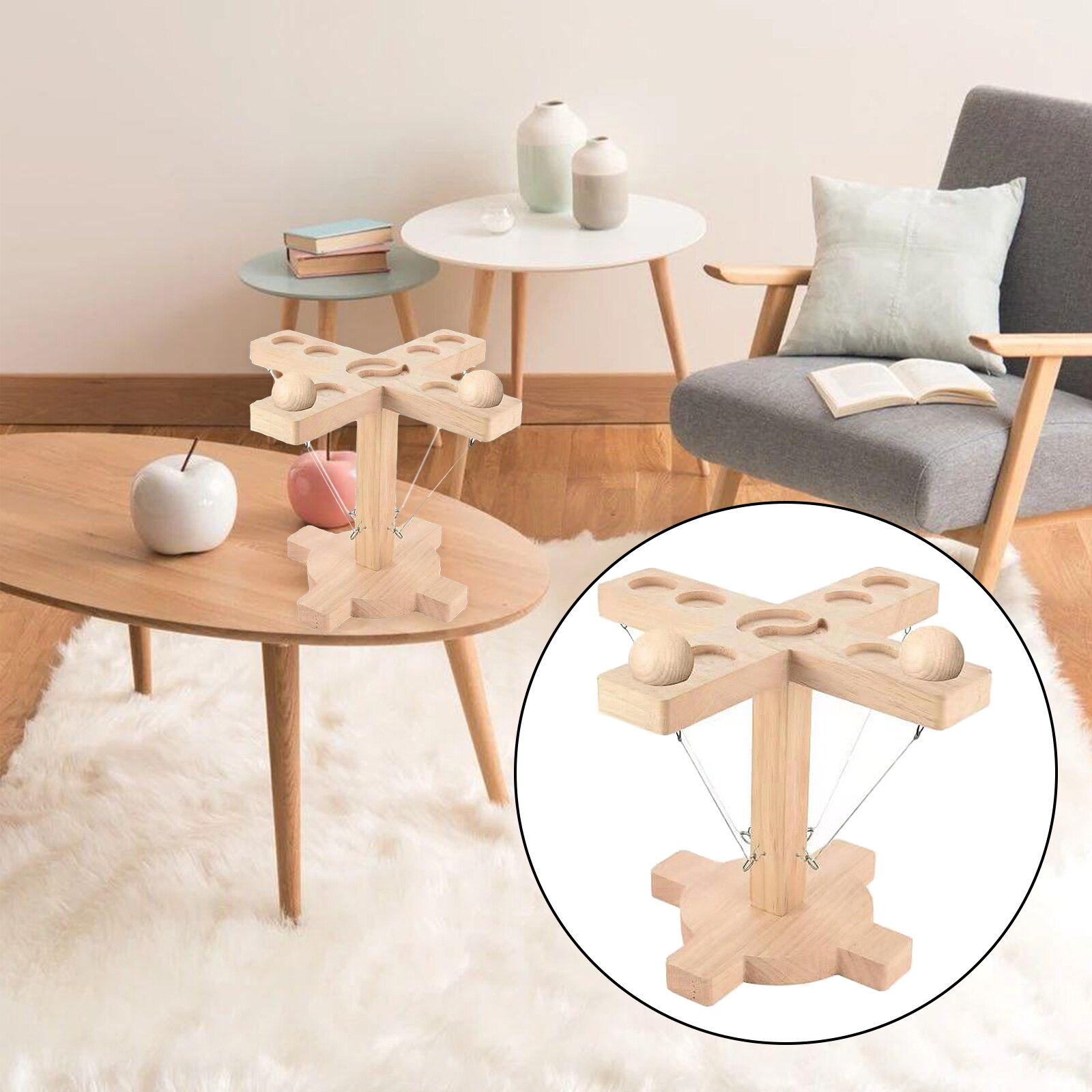 Outdoor Handgemaakte Houten Ring Toss Haken Interactief Spel Voor Bars Volwassenen
