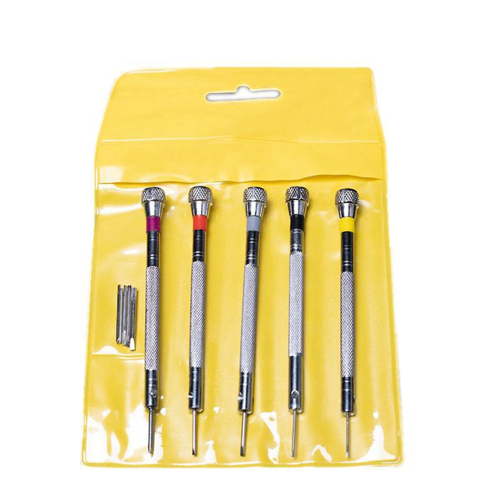 5x Screwdriver Set Eyeglasses Watch Jewelry Watchmaker Repair Precision Tool Kit