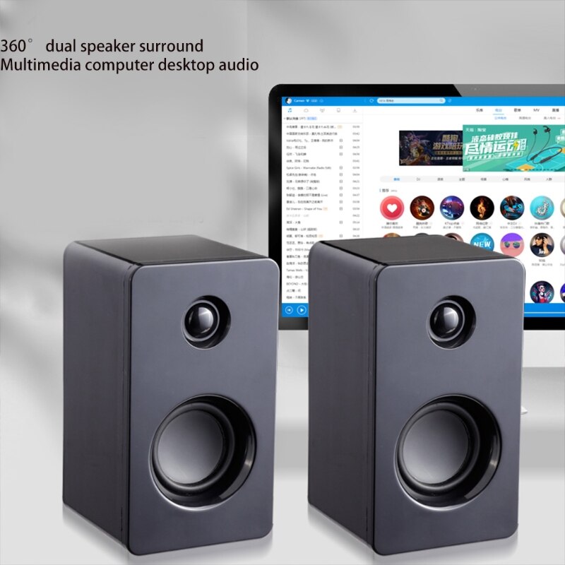 Computer Speakers USB PC Laptop Desktop System with Stereo Bass Subwoofer