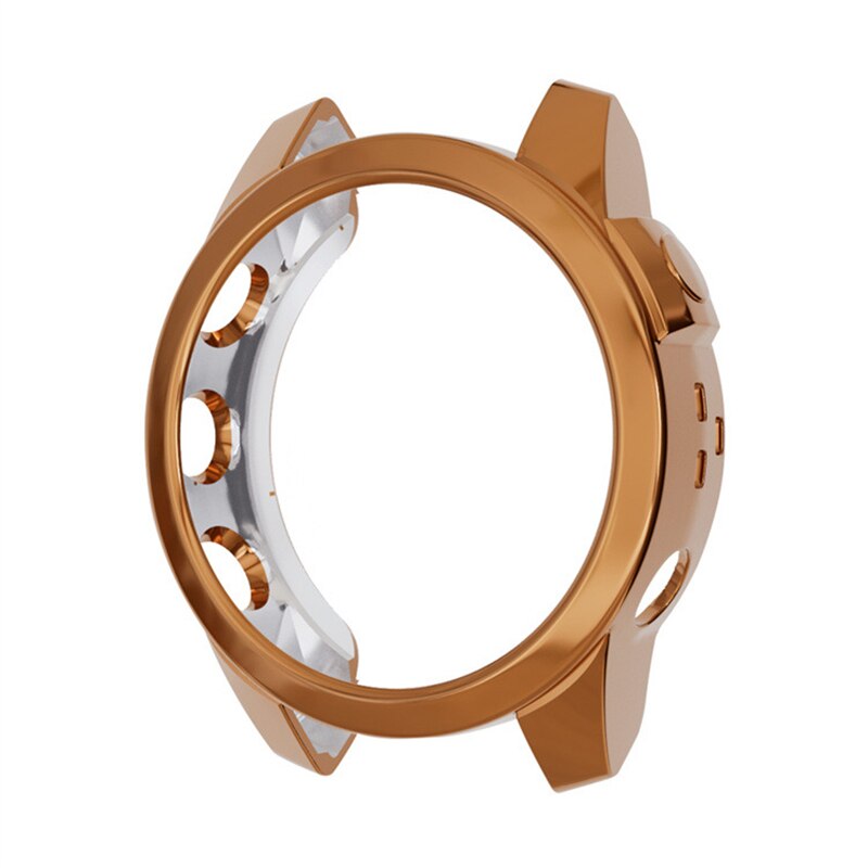 Funda protectora para Garmin Fenix 7, carcasa protectora de reloj inteligente, Marco suave y transparente de TPU, carcasa de parachoques para Garmin Fenix 7 7S 7X: Plating Rosegold / for Fenix 7