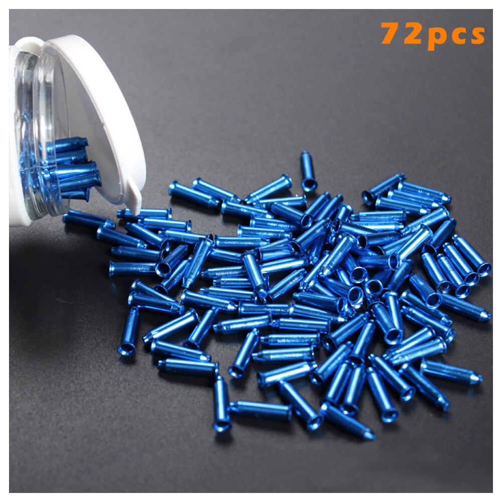 Aleación Multicolor anodizado rueda de bicicleta radios pezones 14mm bicicleta de montaña ciclismo radios pezones para rueda de bicicleta 72 Uds: Azul
