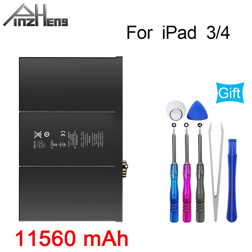 PINZHENG-Batería de 11560mAh para tableta, para iPad 3/4 rd, A1403, A1416, A1430, A1433, A1459, A1460, A1389, reemplazo para iPad 3/4 rd