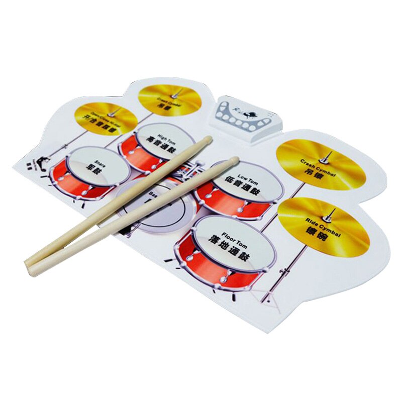 Draagbare elektronische oprolbare drumpadset siliconen usb siliconen elektronische drums, elektronische drums, analoge drums opvouwbaar