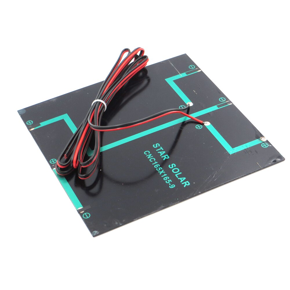 1 Pc X 9V 467mA Met 200 Cm Verlengen Draad Zonnepaneel Polykristallijn Silicium Diy Acculader Kleine Mini zonnecel Kabel Speelgoed