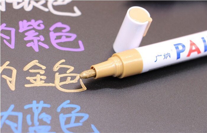 68Pcs Waterdichte Permanente Vette Verf Marker Pen Autobanden Loopvlak Cd Metalen Hout Schilderen Graffiti School Kantoorbenodigdheden: Gold marker 68pcs
