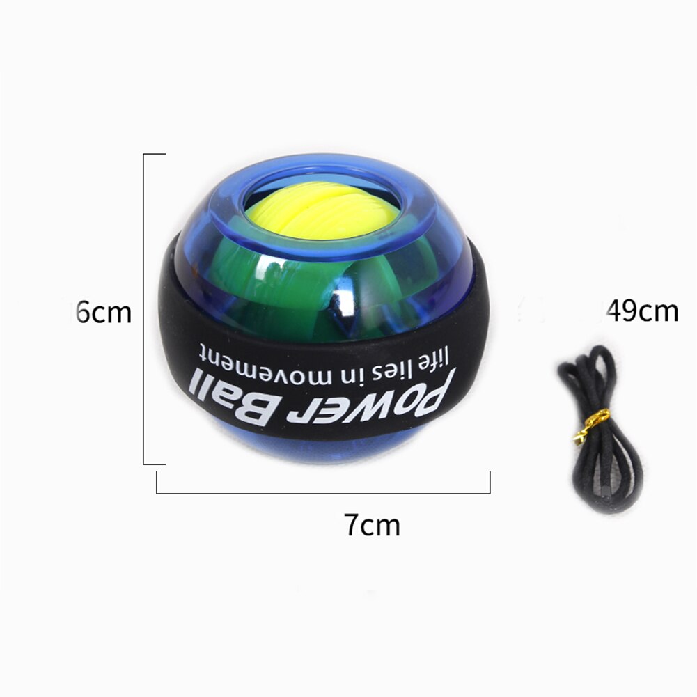 Rainbow LED Muscle Power Ball Wrist Ball Trainer Relax Gyroscope PowerBall Gyro Arm Exerciser Strengthener Fitness Equipments