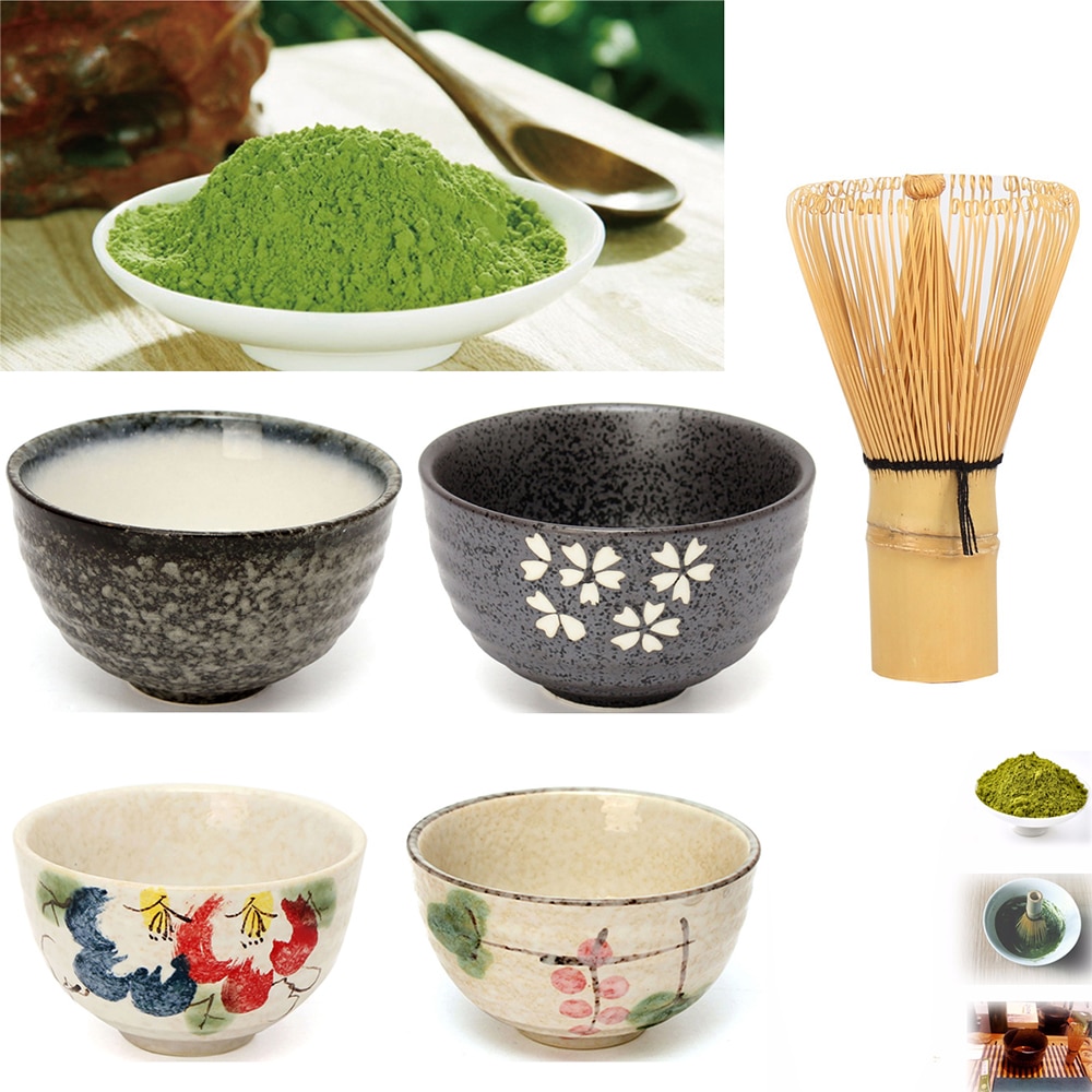 3 Pcs Matcha Tool Set Tea Whisk Tea Spoon Matcha Bowl Set Japanese Teaware Tea Art Tool 5 Styles