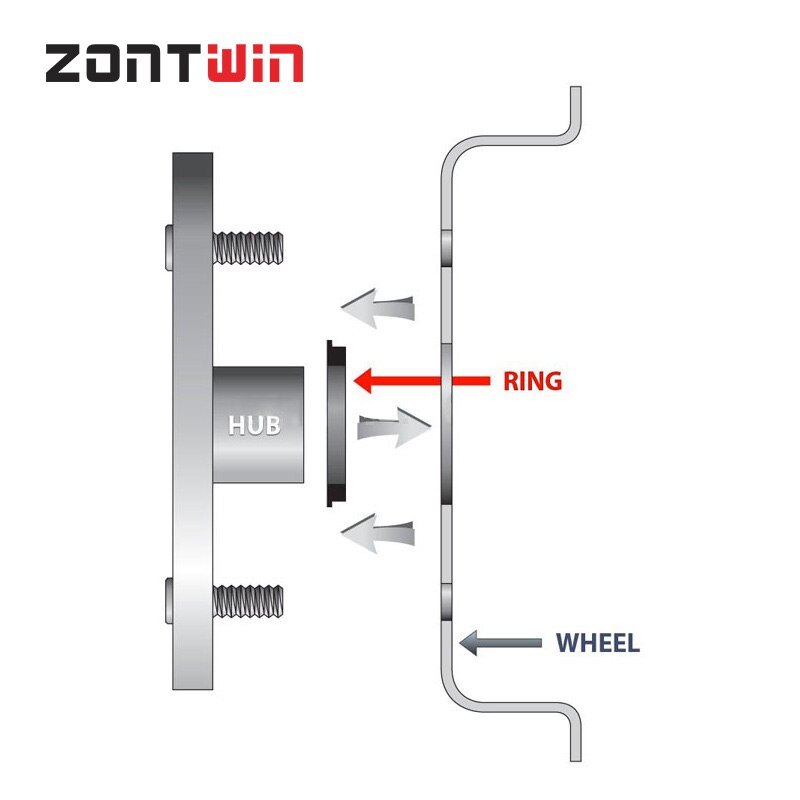 Centreerringen 4 stuks aluminium auto wielnaaf centreerringen 72,6 - 64,1 naaf centreerringen, buitendiameter = 72,6 mm en binnendiameter = 66,6 mm. 72,6 tot 54,1 wielnaven centreerringen (kleur: 7