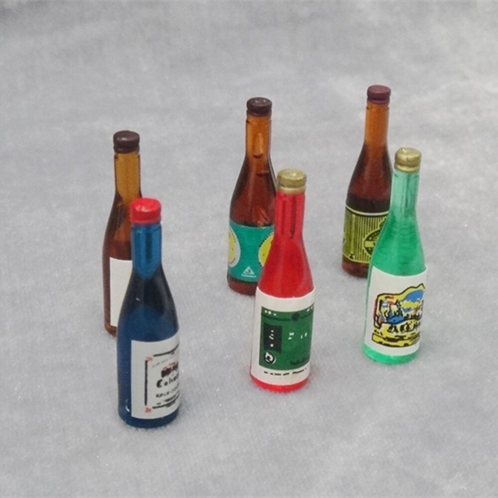 12 Stuks Mini Scène Flessen Fles Model Miniatuur Drink Fles Belichaming Kinderen Speelhuis Speelgoed (Verschillende)