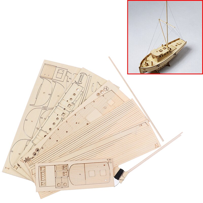 1/30 Nurkse Assembly Wooden Sailboat DIY Wooden Kit Puzzle Toy Sailing Model Ship for Children and Adult