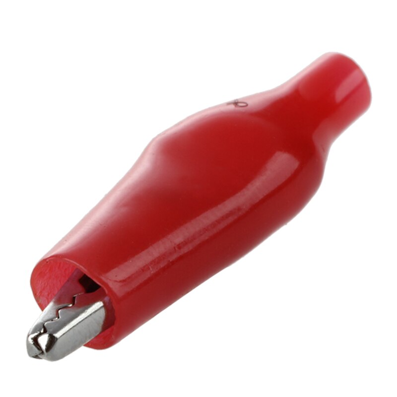 100 Pcs Croc Clip Voor Test Leads Zwart/Rode Krokodil Clips