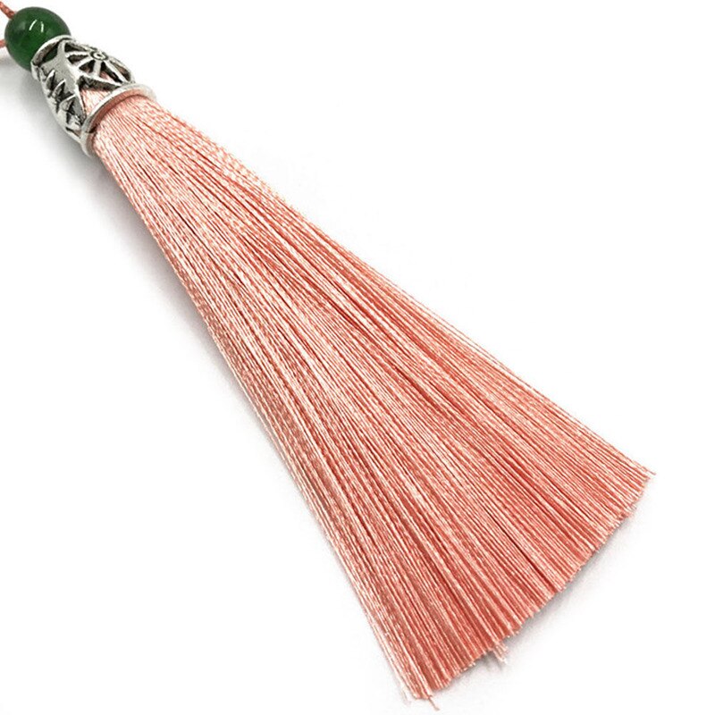 Polyester 9cm zijden kwastjes franje met kralen kwastjes hangende gordijnen voor het naaien van kleding huisdecoratie: Pk