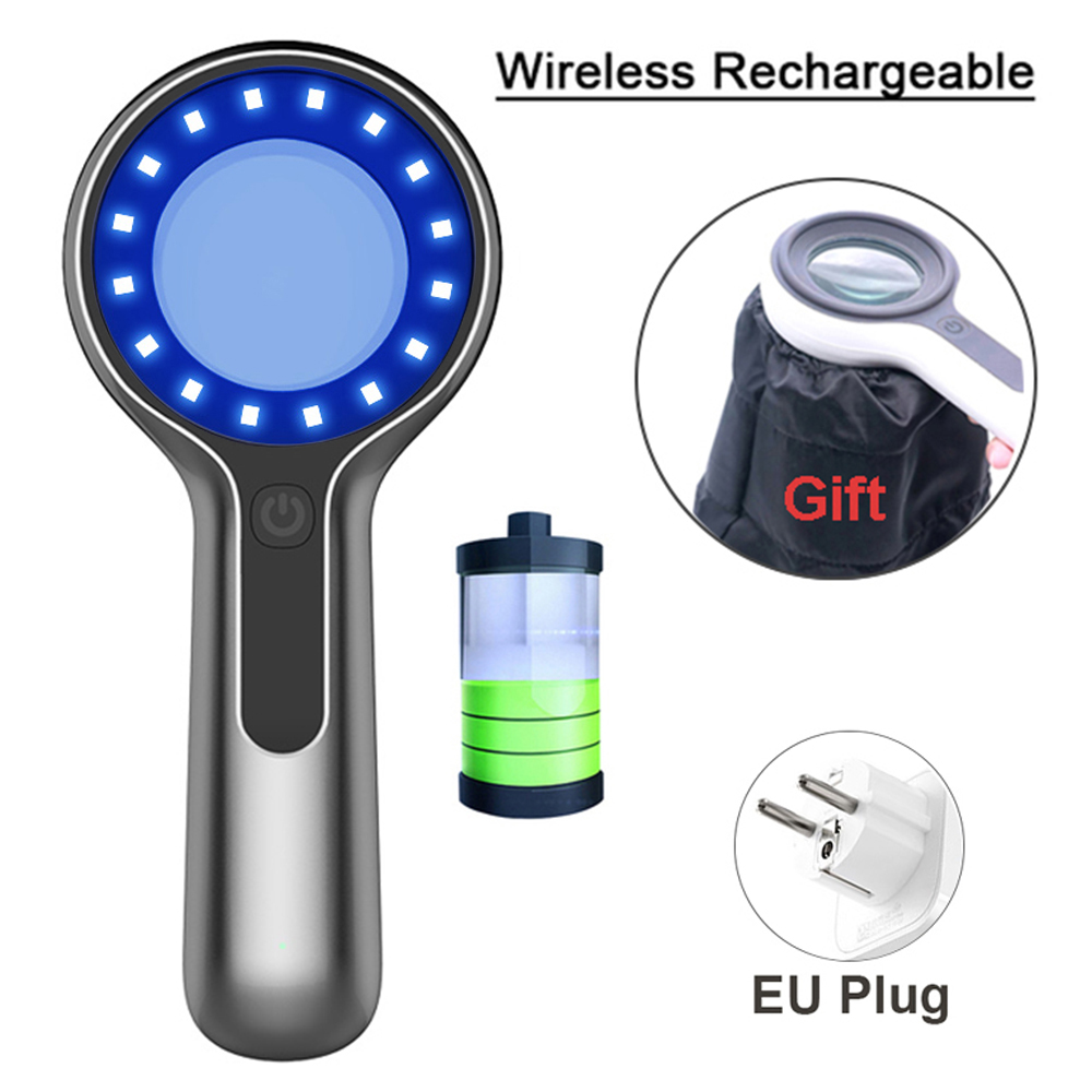 Woods Lamp Skin Analyzer For Skin UV Magnifying For Beauty Facial Testing Wood Lamp Light Skin Analysis Detection Skin Care: Gold