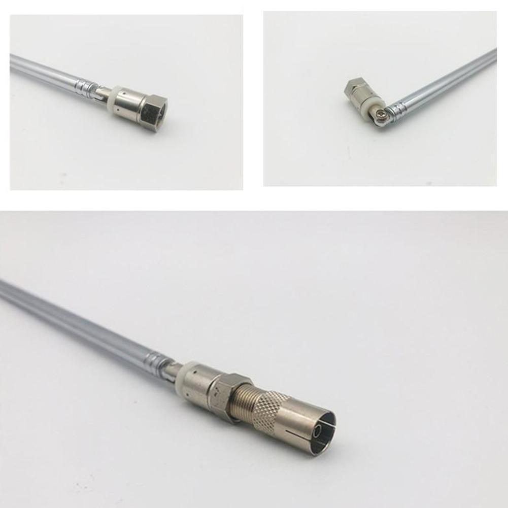 FM Radio Antenna 1 Set FM Telescopic Antenna 75 Ohm F Type Male Plug Connector Adapter Table Top Radio HiFi Stereo Receiver