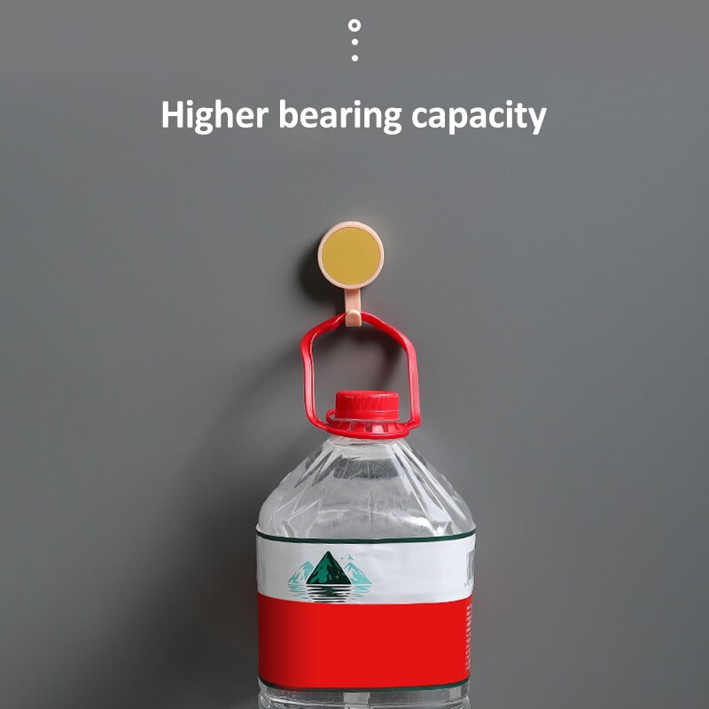 Muur Gemonteerde Sterke Nail-Gratis Haak Geplakt Effen Gekleurde Muur-Gratis Punch-Gratis Naadloze Haak Badkamer keuken Haak 3 Pcs Verkoop