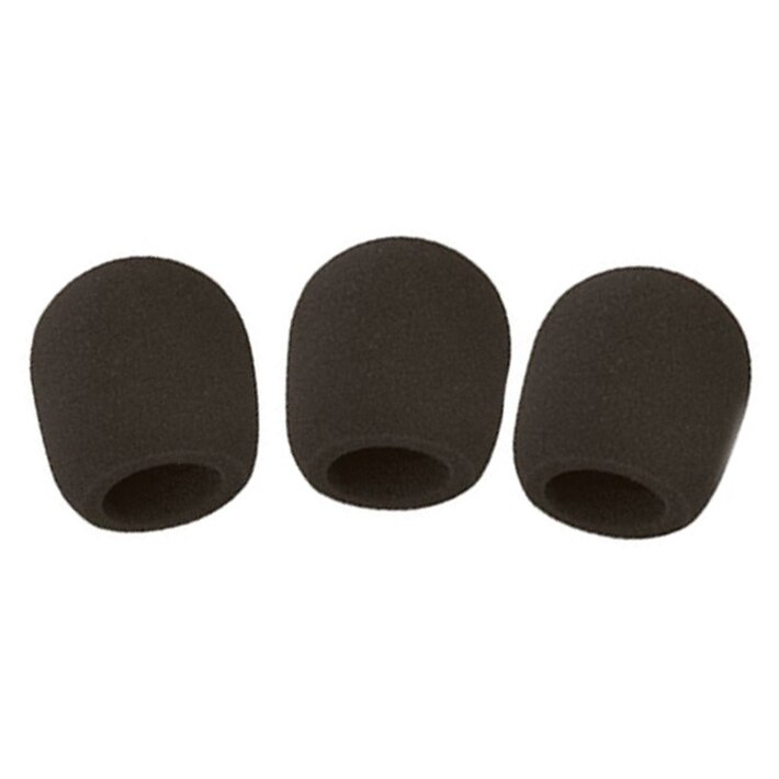 Microfoonbal spons schuim hoes (set  of 5,  zwart)