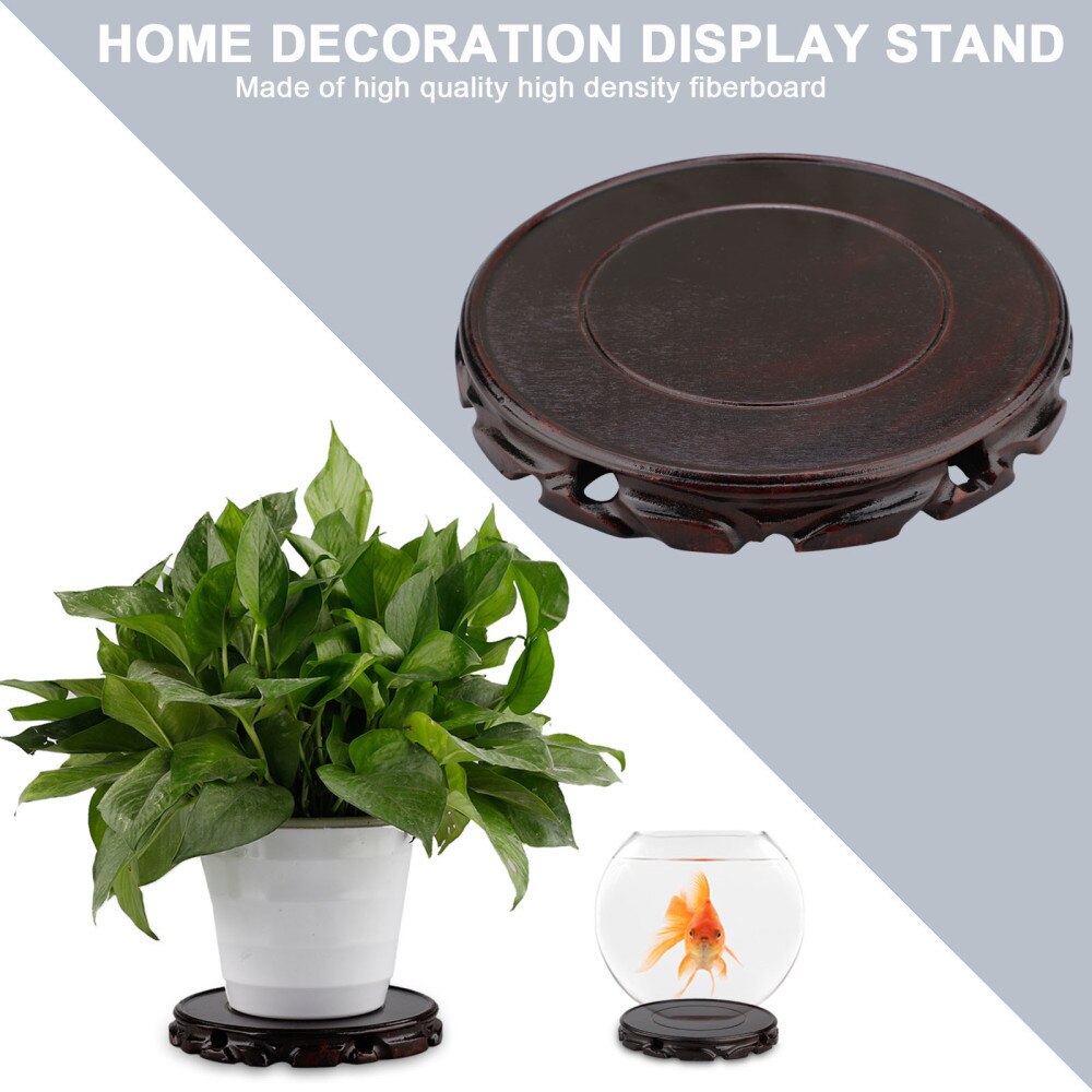 Garden Flower Pot Stand Wooden Plant Stand Flower Pot Base Holder For Gardening Interior Decoration Living Room