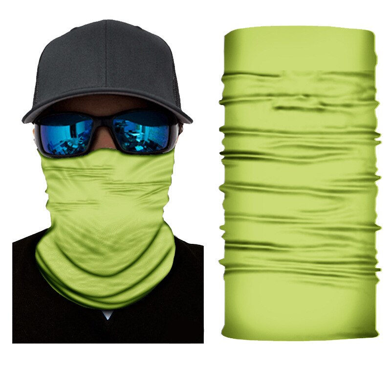 Unisex 7 farve polyester ansigtsskærm maske sport hals gamacher tørklæde sømløs ensfarvet ridning magisk hovedbånd: S05