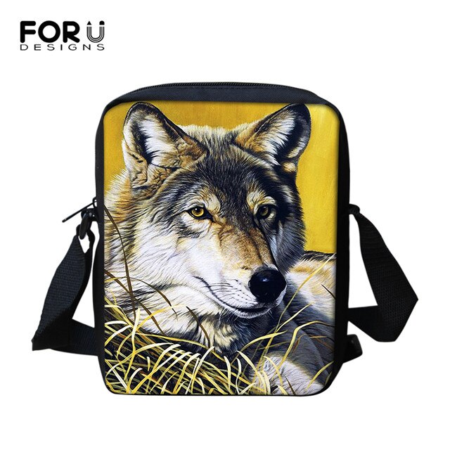 FORUDESIGNS Dream Catcher i wilk styl marka projekt Casual Mini Crossbody torba dla kobiet moda torebka na ramię torba Mujer nowy: Ciemny szary