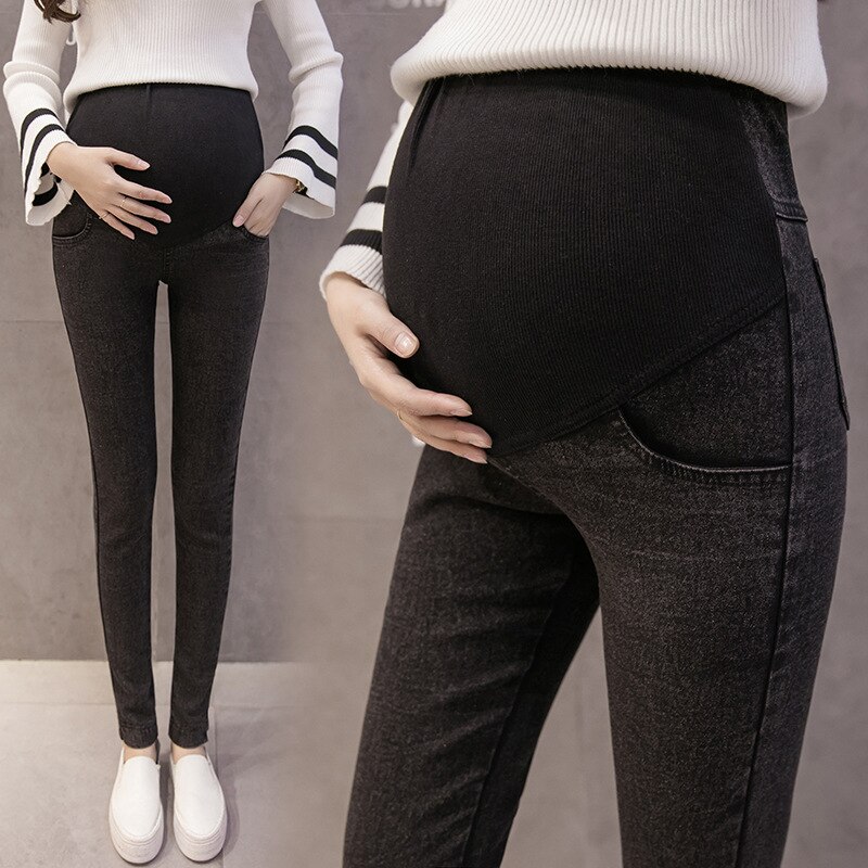 Plus Size Maternity Jeans for Pregnant Women Pregnant Pants Pregnancy Clothes Spring Summer Maternity Pant M-3XL: black / 3XL