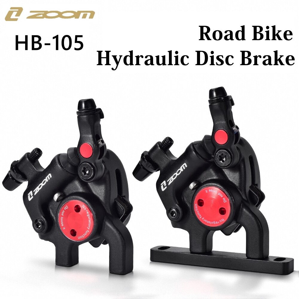 ZOOM Road Bike Hydraulic Disc Brake Calipers HB105 Mechanical Hydraulic Line Pulling Disc Brake for Flat-Mount Road 160mm Rotor