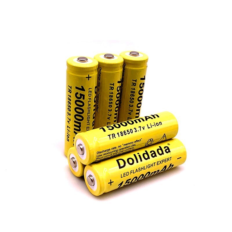 18650 lithium ion battery 15000mah rechargeable battery 3.7V for LED flashlight or electronic equipment battery