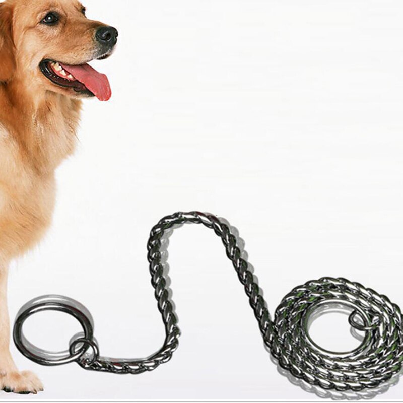 Kæledyr trækkraft reb rustfrit stål høj slange kæde kæledyr træning krave små og mellemstore hund kæde kæledyr forsyninger