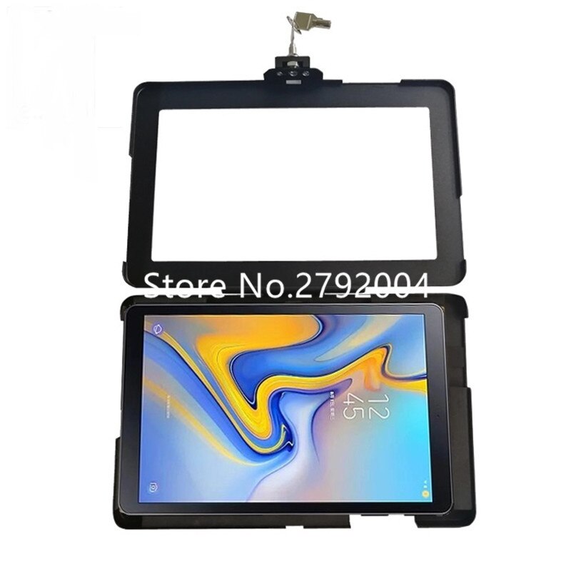 10.5 inch android tablet pc wall mount case, aluminum alloy tablet pc stand for Samsung Galaxy tab A, anti theft display